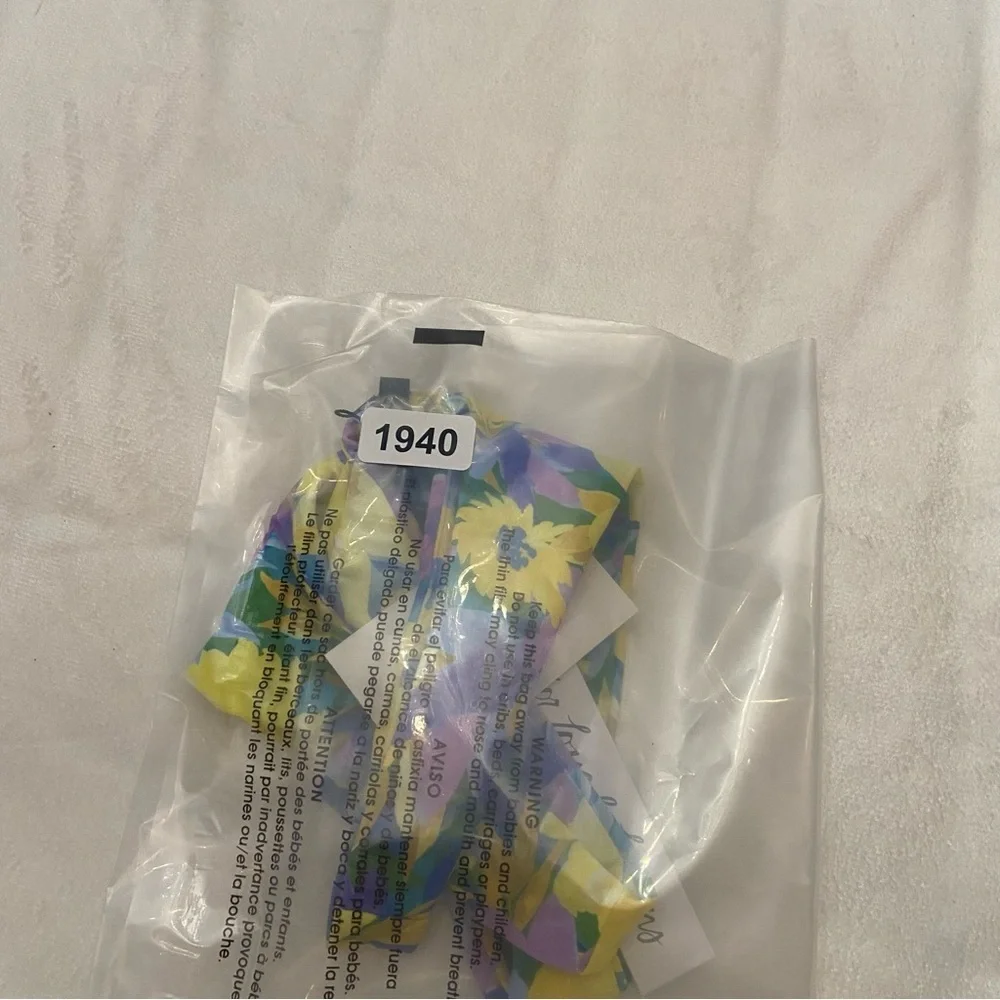 New! For Love And Lemons Floral Bikini Bottom - Blue, Yellow, Purple 1940